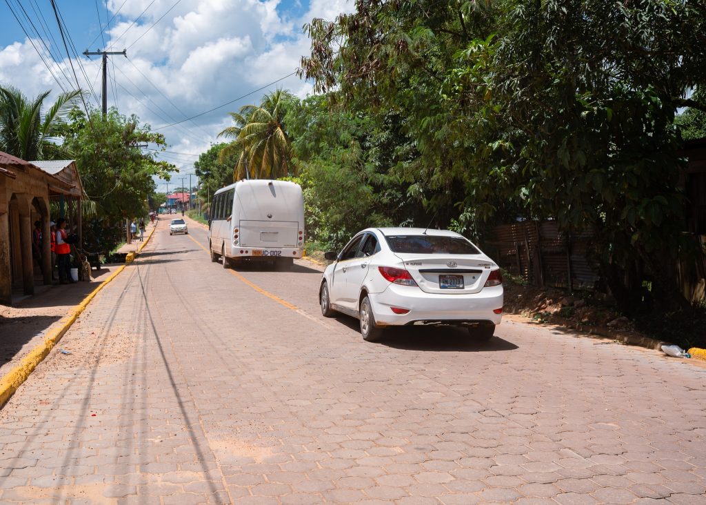 calles adoquinadas en Puerto Cabezas