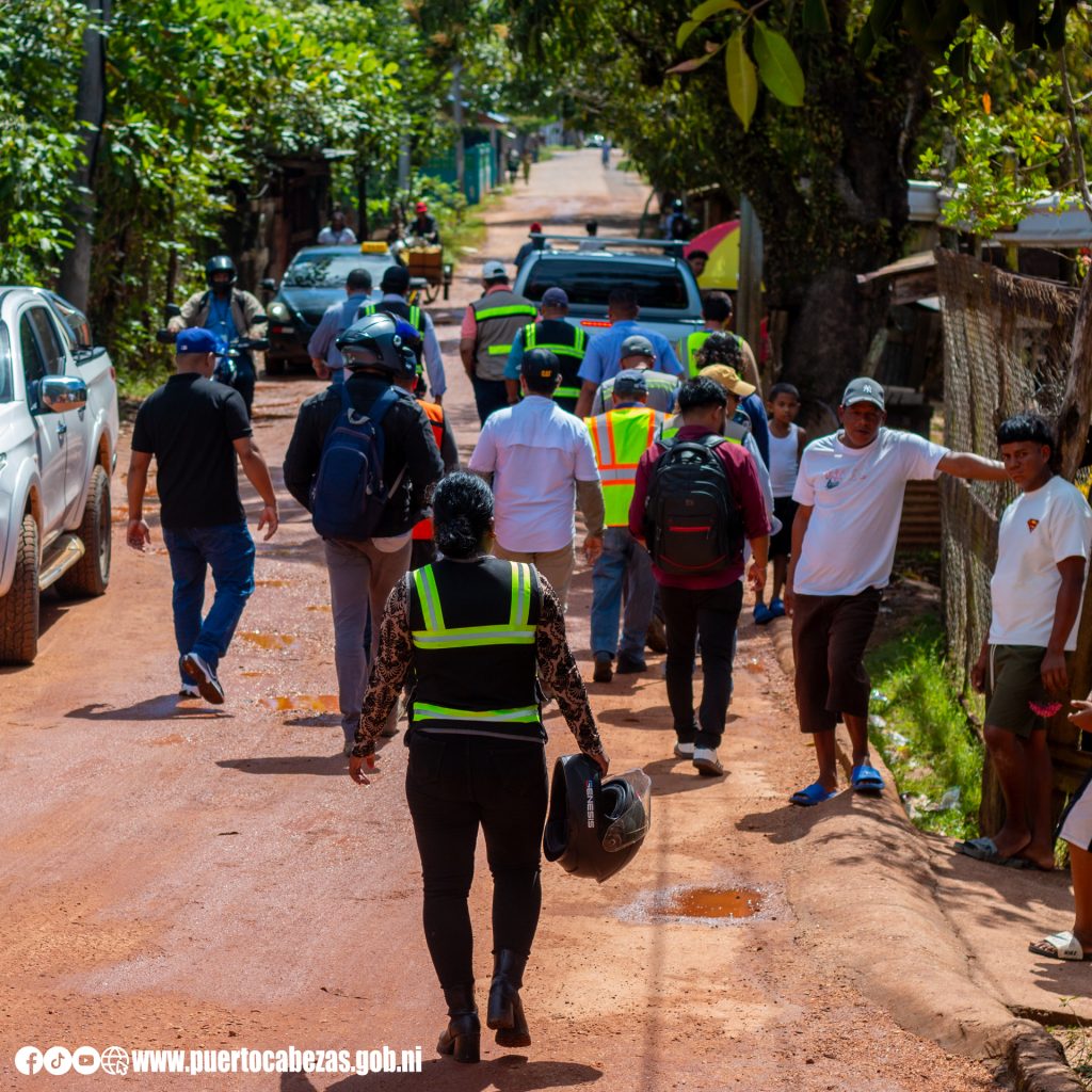 infraestructura vial en Puerto Cabezas